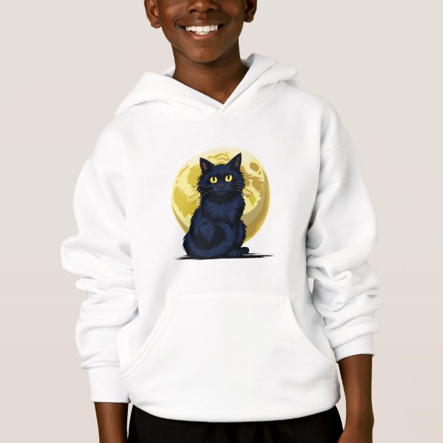 Camiseta Gato preto zangado (Frente)