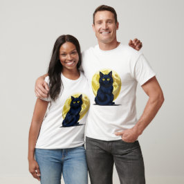 Camiseta Gato preto zangado