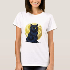 Camiseta Gato preto zangado