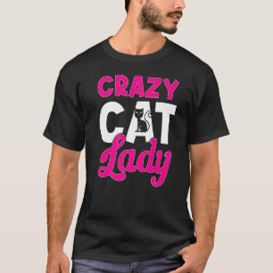 Camiseta Gato Proprietário flor Louca Gato Dama 1