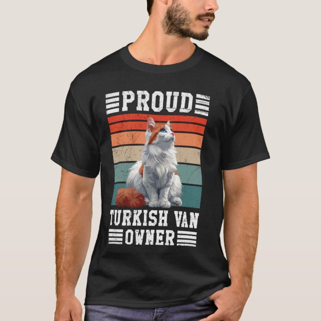 Camiseta Gato Proprietário PROUD TURKISH VAN OWNER Cat Padr (Frente)