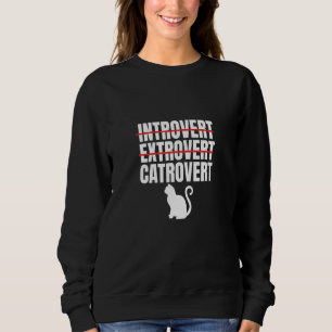 Camiseta Gato Proprietários de Gatos Introvertido Extrovert