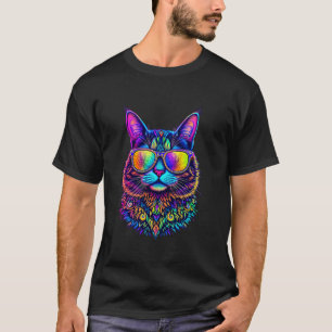 Camiseta Gato Psicodélico