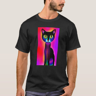Camiseta gato psicodélico