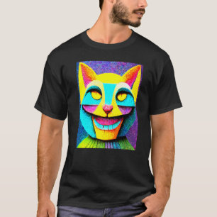 Camiseta Gato Punk Cyborg Homens Mulheres Meninos Meninas