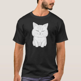 Camiseta Gato Puramente Pacífico - TSQ de Arte de Gatinho R
