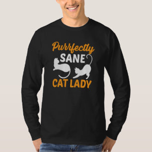 Camiseta Gato Puramente Sane Lady Kitten Proprietária De An