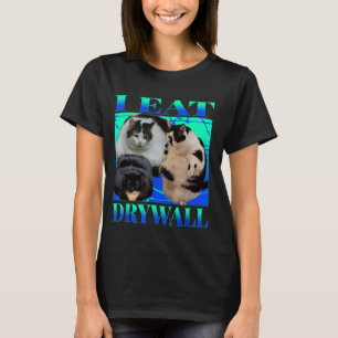 Camiseta Gato que Come Parede de Gesso MEME ENGRAÇADO Gato 