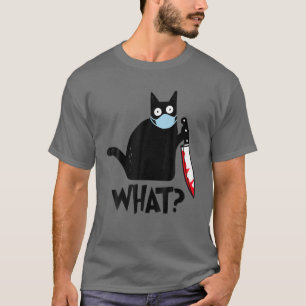Camiseta Gato Que Gato Negro Engraçado, Gato Assassino Com