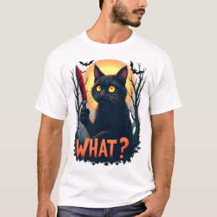Camiseta Gato Que Gato Preto Assassinato Com Fantasia De Fa