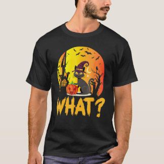 Camiseta Gato Que Gato Preto Com Fantasia de Abóbora de Hal