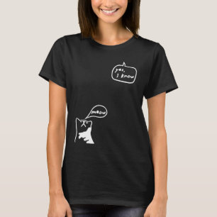 Camiseta Gato que mia atenção gato divertido