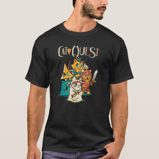 Camiseta Gato Quest RPG Gatos Heróis Video Game RPG Gamer G