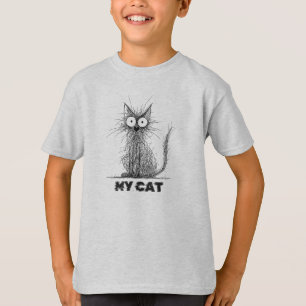 Camiseta Gato Rabugento Rabisco – Capricho Minimalista