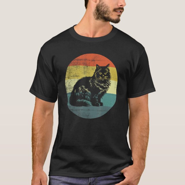 Camiseta Gato Ragamuffin Design Retro (Frente)