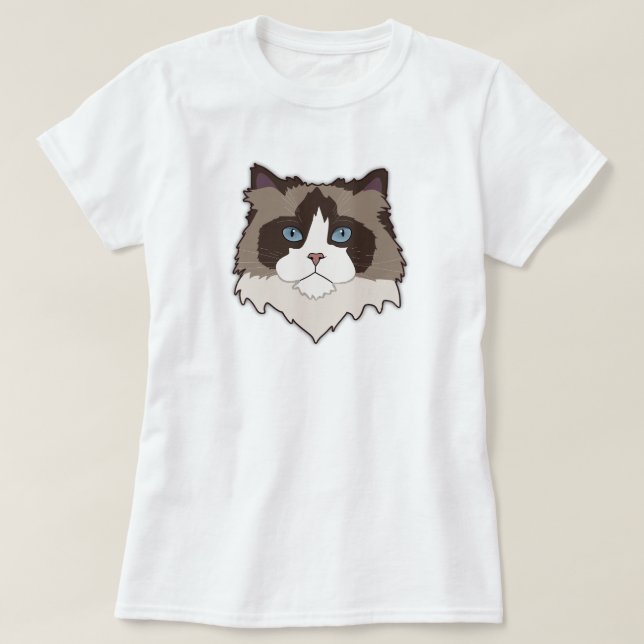 Camiseta Gato Ragdoll (Frente do Design)
