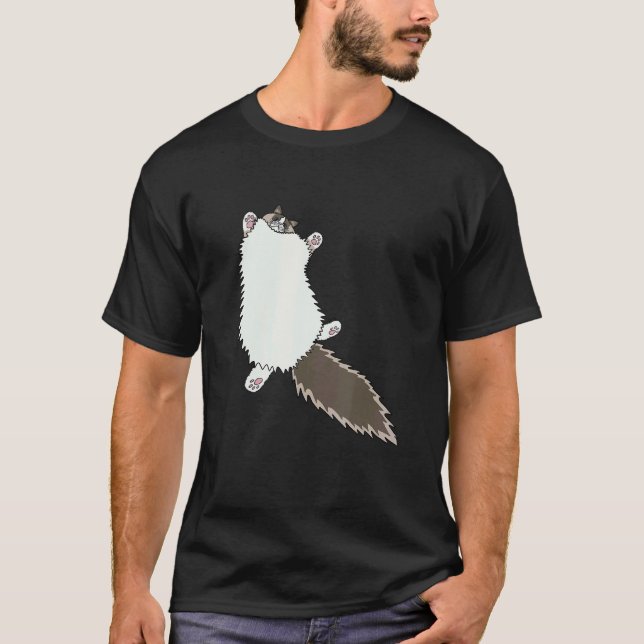 Camiseta Gato Ragdoll Alongamento Sploot (Frente)