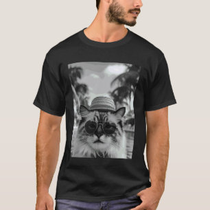 Camiseta Gato Ragdoll Divertido Selfie Gato Vacações de Ver
