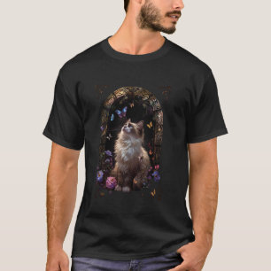 Camiseta Gato Ragdoll Flor