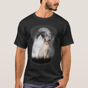 Camiseta gato Ragdoll fofo com gato Ragdoll Pet lua