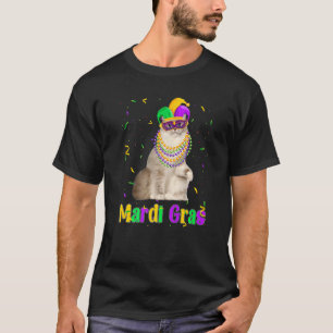 Camiseta Gato Ragdoll Máscara de Mardi Gras Meowdi Gras Gat