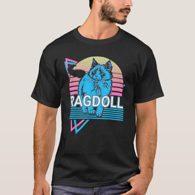 Camiseta Gato Ragdoll Retro (Frente)