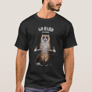 Camiseta Gato Ragdoll Treinamento Muscular Levantamento de 