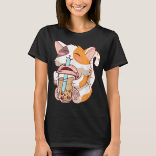 Camiseta Gato Ramen Japonês Estilo Vintage Kawaii