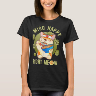 Camiseta Gato Ramen Japonês Estilo Vintage Kawaii
