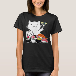 Camiseta Gato Ramen Japonês Estilo Vintage Kawaii