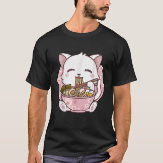 Camiseta Gato Ramen Kawaii Anime