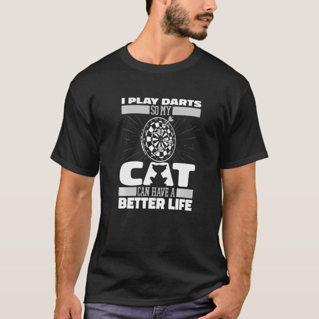 Camiseta Gato Rápido Alvo de Dardos Dardos (Frente)