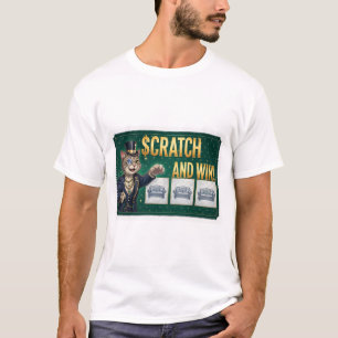 Camiseta Gato Rascadinha e Ganhe — Gato de Bilhete de Loter