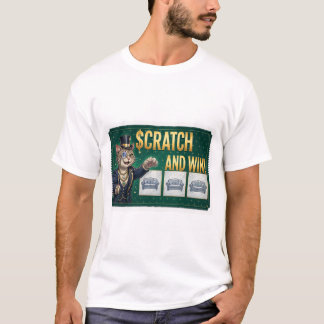 Camiseta Gato Rascadinha e Ganhe — Gato de Bilhete de Loter
