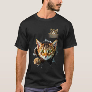 Camiseta Gato Rasgou Roupa Gatinho Gata Meninos & Meninas
