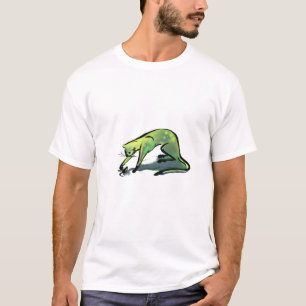 Camiseta Gato & rato verdes