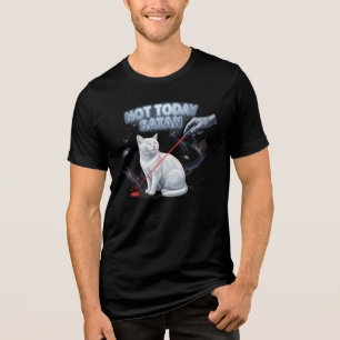 Camiseta Gato Recusa-se a brincar (Não Hoje Satanás)