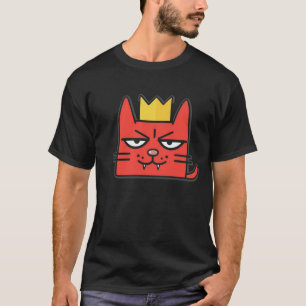 Camiseta Gato Rei Vermelho Atrevido – Rosto de Gato de De