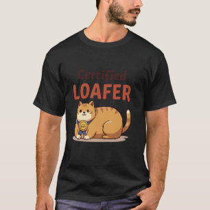 Camiseta Gato Relaxando Funny Kitty Pose de Pão Felino Fofo
