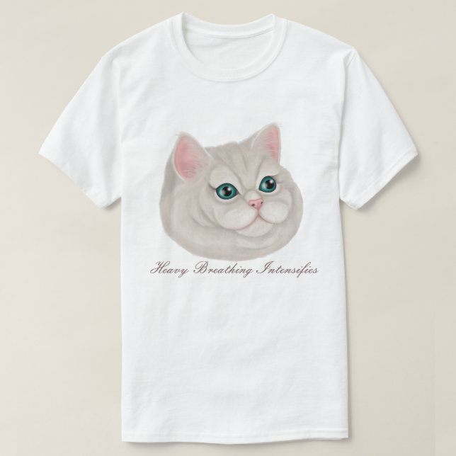 Camiseta Gato Respirador Pesado (Frente do Design)