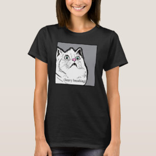 Camiseta Gato Respirando Pesado Meme Gordo Chonky Animal