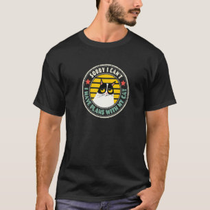 Camiseta Gato Retro Desculpe, posso ter planos com meu C