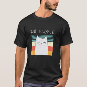 Camiseta Gato Retro Divertido Eca Pessoas Miau Gato Gatinho