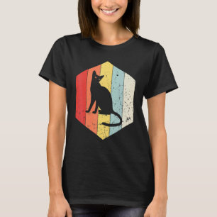 Camiseta Gato Retro Gato Vintage Silhueta Gatinho Animal 60