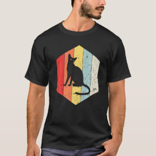 Camiseta Gato Retro Gato Vintage Silhueta Gatinho Animal 60