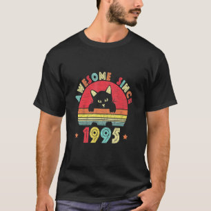 Camiseta Gato Retrô Incrível de Aniversário de 27 Anos Desd