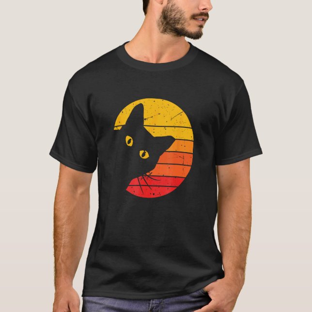 Camiseta Gato Retro Mais Engraçado (Frente)