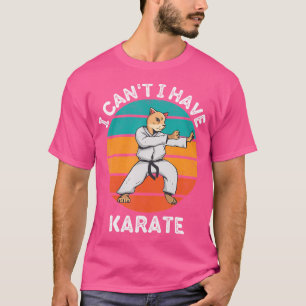 Camiseta Gato Retro Não Posso Ter Karate Lover Retro Karate