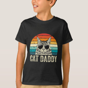 Camiseta Gato Retro Papai Vintage Distressed Maine Coon Cat