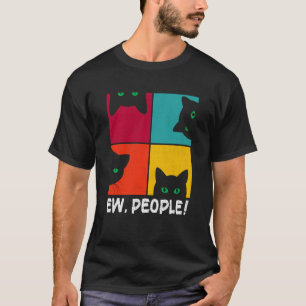 Camiseta Gato Retro Preto Ca Ew Pessoas Meowy